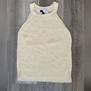 J. Crew Cream High-neck Sweater-Tank Size XS NWT coastal grandma old money